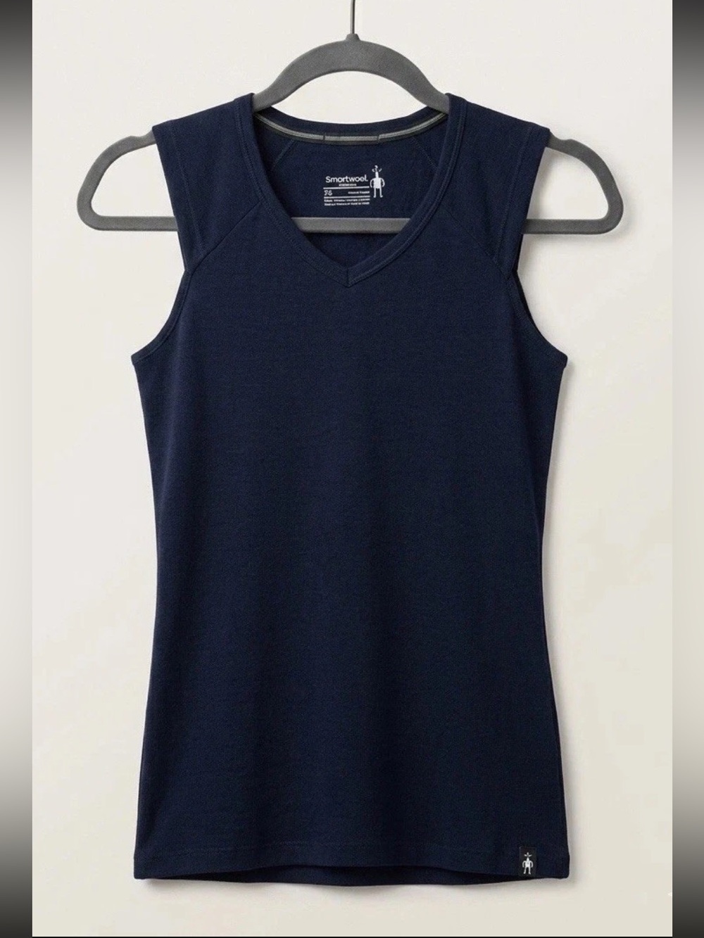 Smartwool Merino 150 Core Spun V-Neck Sleeveless Top Navy XS NWOT
